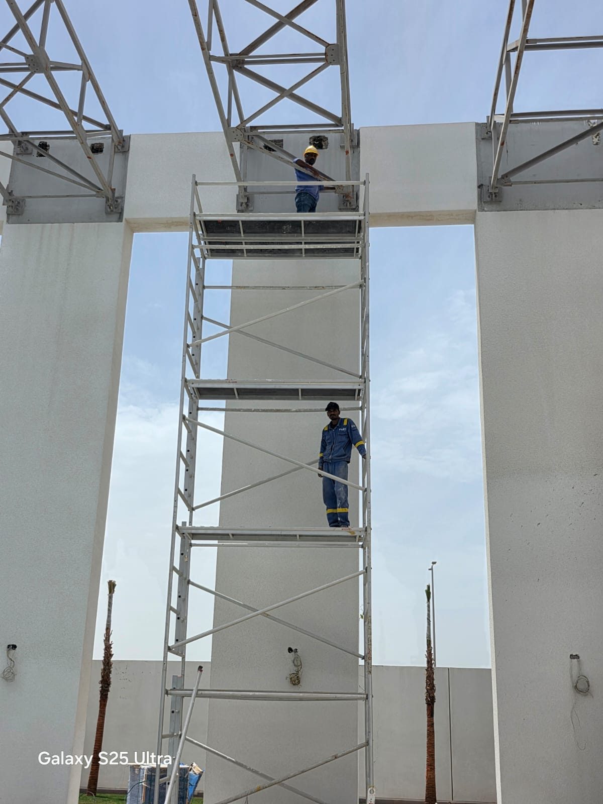 Structural steel erection on an AL NIMRA site — photograph 3