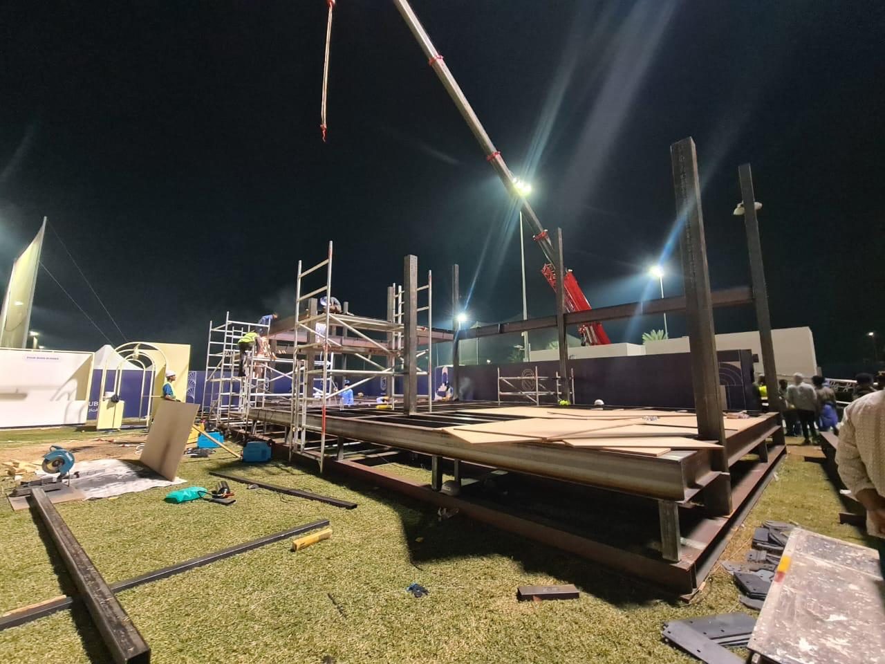 Structural steel erection on an AL NIMRA site — photograph 7