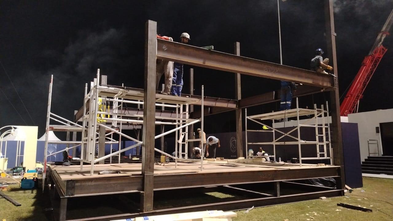Structural steel erection on an AL NIMRA site — photograph 11