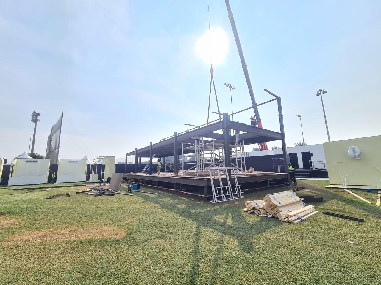 Structural steel erection on an AL NIMRA site — photograph 12
