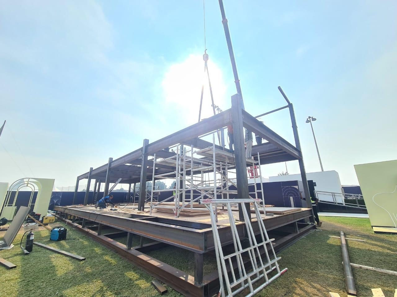 Structural steel erection on an AL NIMRA site — photograph 14