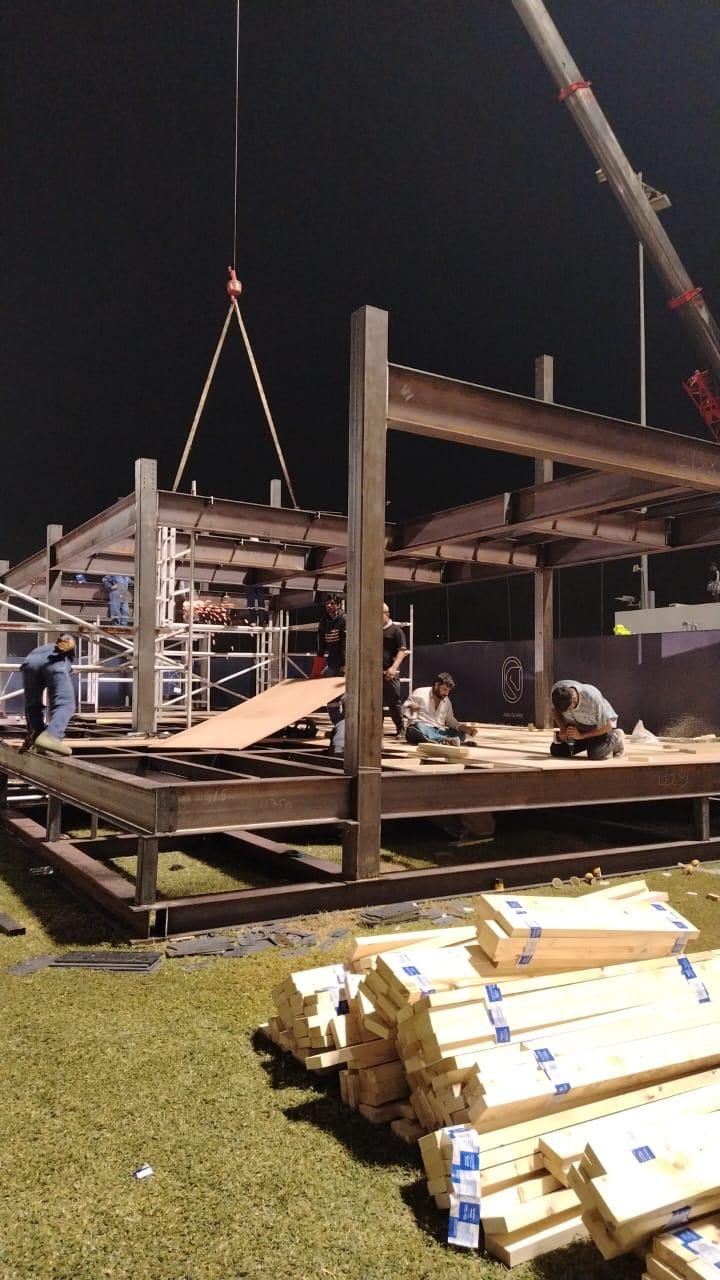 Structural steel erection on an AL NIMRA site — photograph 17
