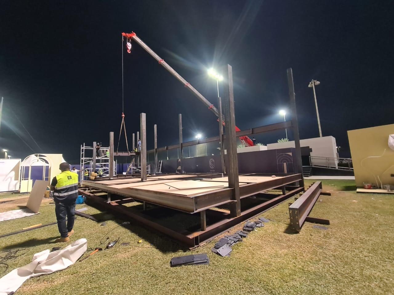 Structural steel erection on an AL NIMRA site — photograph 21