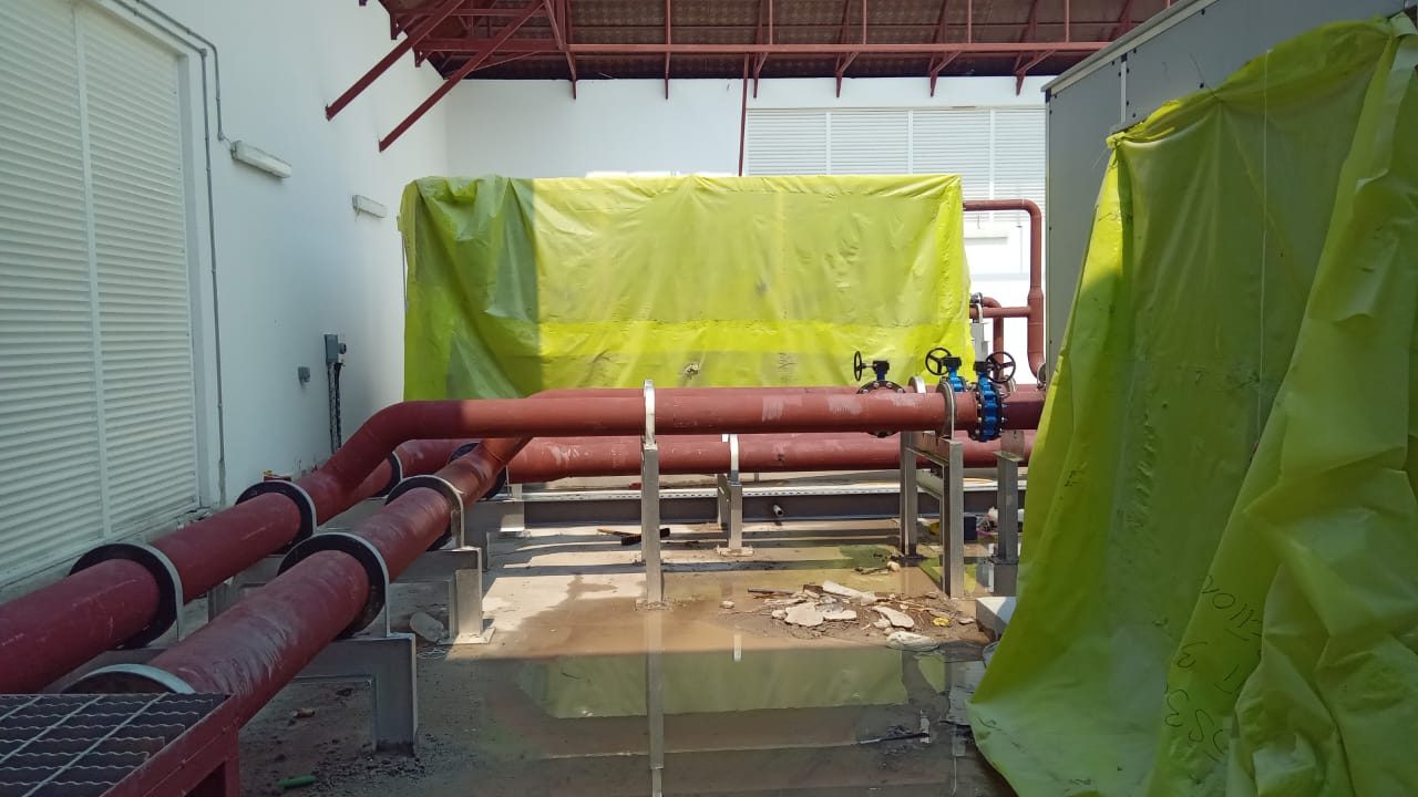 Chilled water pipework and cooling plant installed by AL NIMRA — photograph 18
