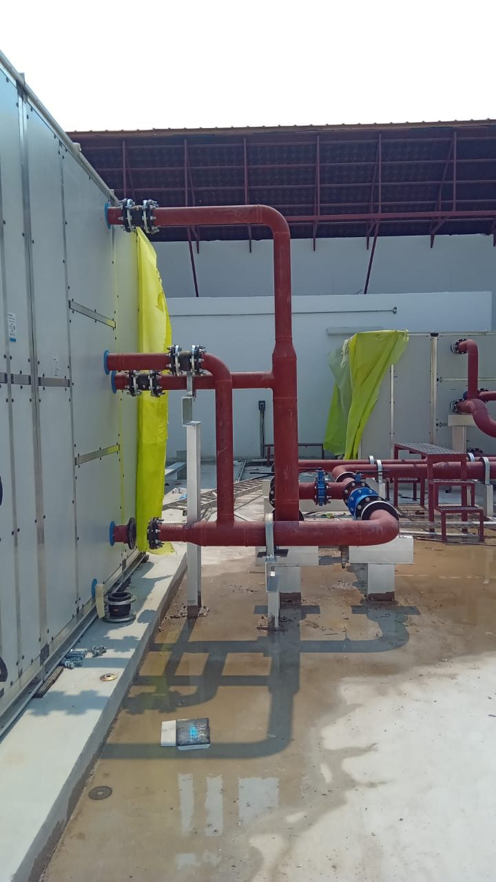 Chilled water pipework and cooling plant installed by AL NIMRA — photograph 19